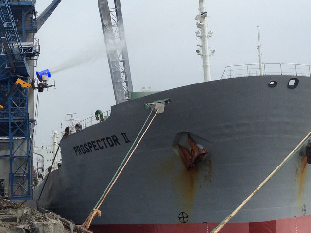 fugitive dust control at shipping terminal