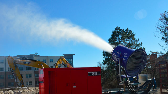 Snowmaking Dust Control and Hazardous Material Encapsulation with HKD Blue V-575